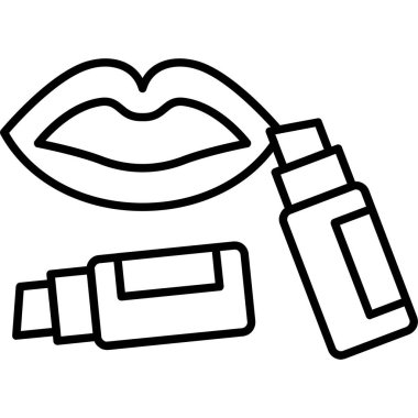 dudak parlatıcısı simgesi, taslak biçimi