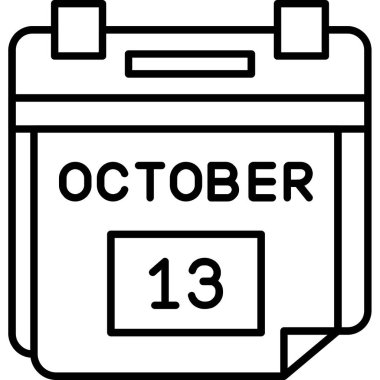 13 Ekim - Takvim simgesi
