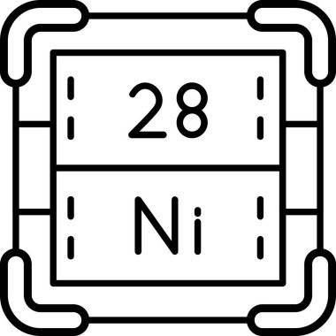 23n periyodik tablo simgesi, basit vektör illüstrasyonu