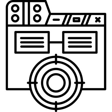 Kamera. Web simgesi basit illüstrasyon