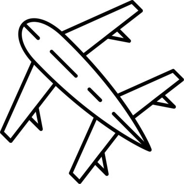 Uçak. Web simgesi basit tasarım