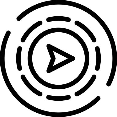 ok yönü çalma simgesi ana hat biçiminde