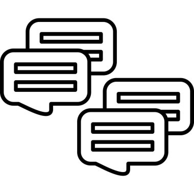 Sohbet simgesi, vektör çizimi