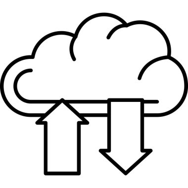 bulut hesaplama vektörü simgesi