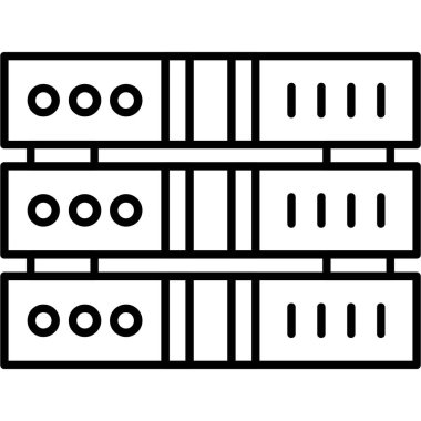 sunucu vektör çizgisi simgesi