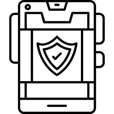 Akıllı telefon simgesine sahip kalkan