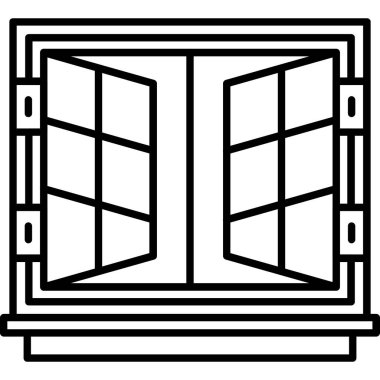 Pencere simgesi, vektör biçimi tasarımı illüstrasyonu