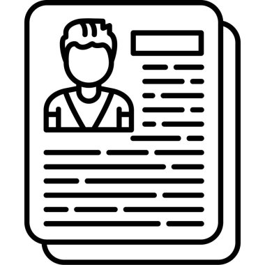 iş görüşmesi simgesi, özet biçimi