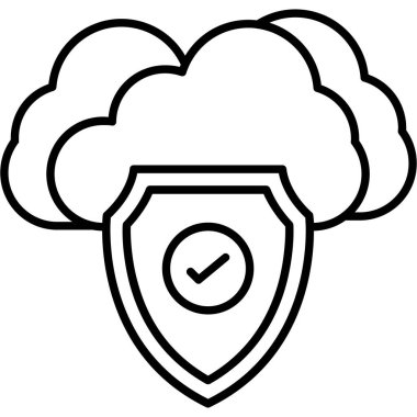 Bulut. Web simgesi basit illüstrasyon