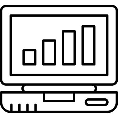 Bilgisayar ekranı. Web simgesi basit illüstrasyon