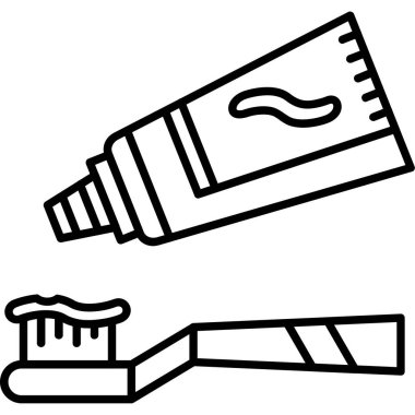 diş macunu simgesi, vektör illüstrasyonu