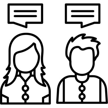 insanlar ve iletişim simgesi