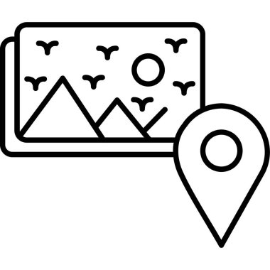 harita konumu pin simgesi, basit biçim