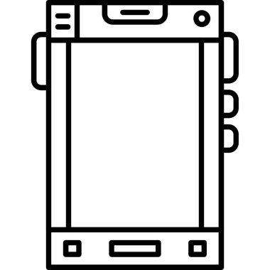 Elektronik telefon simgesine sahip akıllı telefon, basit tasarım