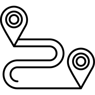 harita yolu gps simgesi