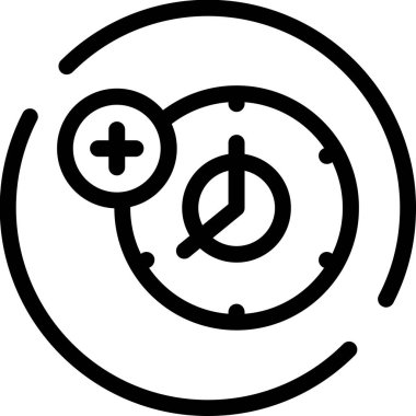 Saat. Web simgesi basit illüstrasyon