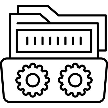 Sunucu. Web simgesi basit illüstrasyon