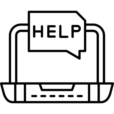 yardım hattı ikon vektör illüstrasyonu