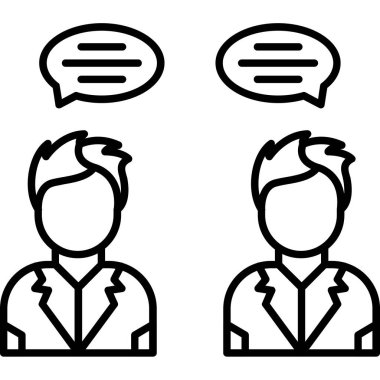 sohbet baloncuğu olan adamın vektör kümesi