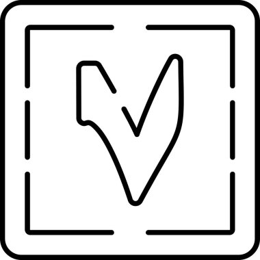 İşaretleme simgesinin vektör illüstrasyonu