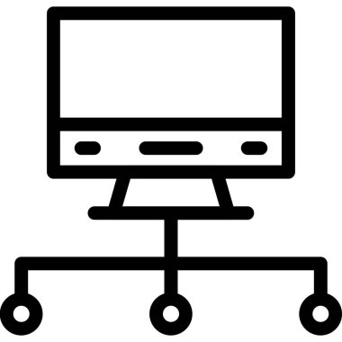 Bilgisayar ekran simgesini ana hat biçiminde izleName