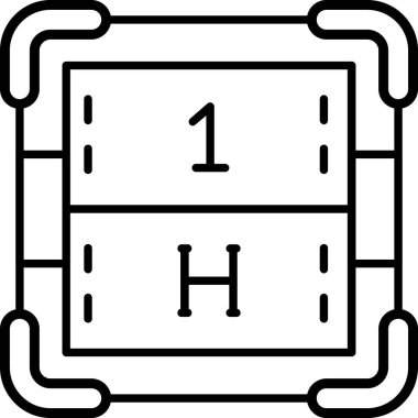 Tek bir simge tasarımının vektör illüstrasyonu