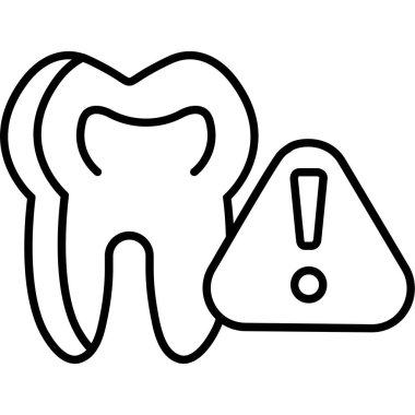 Diş bakımı ikonu, dış hat biçimi