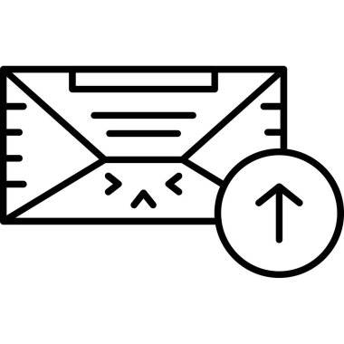 zarf e- posta simgesi tasarımı, e- posta ileti mektubu ve ileti teması illüstrasyonu