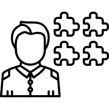 İş adamı simgesi vektör illüstrasyonu