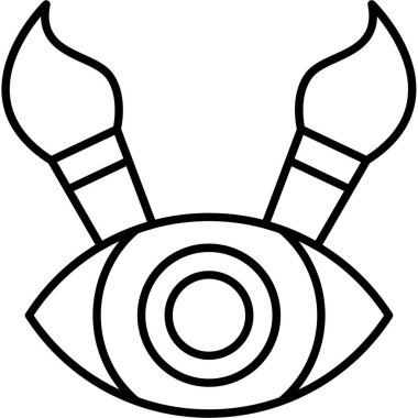 Kılıçlı bir gözün vektör çizimi