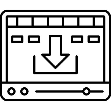 Simge indir. Web için web vektör simgelerinin özet çizimi