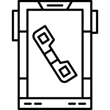 Telefon ikonu. Web için basit telefon vektör simgeleri tasviri. beyaz arkaplan