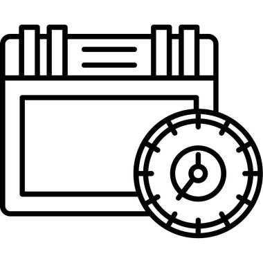 Saat simgesi. özet vektör illüstrasyonu