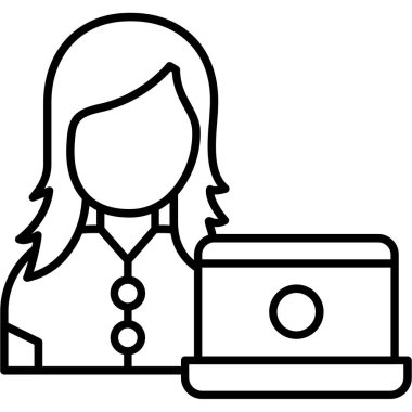 avatar kadın simgesi ana hatlarıyla