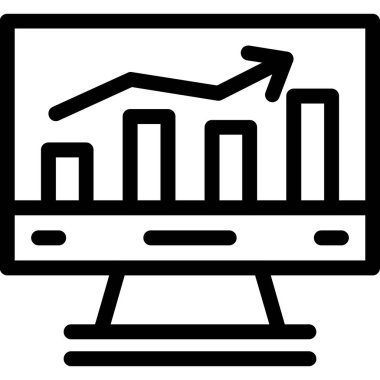 analitik grafik grafik simgesi ana hat biçiminde
