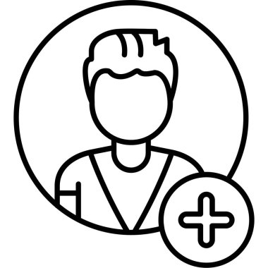 Doktor. Web simgesi basit illüstrasyon