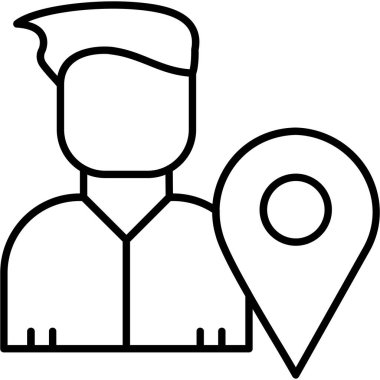 konum haritası konum simgesi ana hat biçiminde