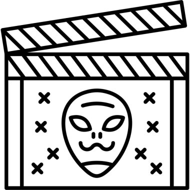 Sinema. Web simgesi basit illüstrasyon