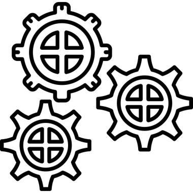 dişli ayarları vektör illüstrasyonu