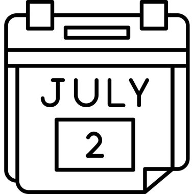 Ağustos 2 simge vektör illüstrasyonu