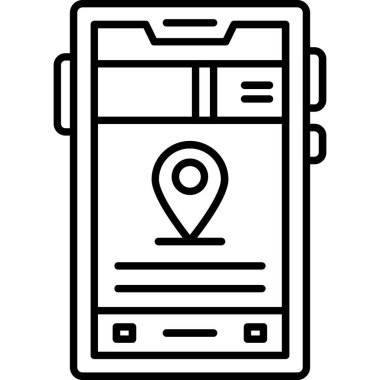 gps harita simgesi, özet biçimi