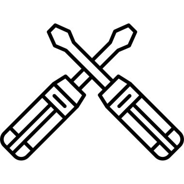 tornavida simgesi. Beyaz arkaplanda izole edilmiş web tasarımı için anahtar vektör simgesi