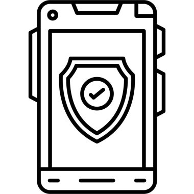 cep telefonu simgesi. Web için akıllı telefon vektör simgelerinin basit çizimi