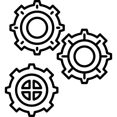 dişli simgesi. özet çizimi