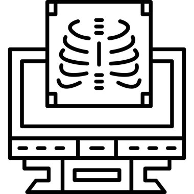 Virüs simgesi ile bilgisayar monitörü