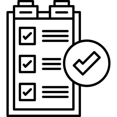 kontrol listesi simgesi vektör illüstrasyonu