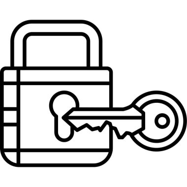 Kilit ve anahtar simgesi. beyaz arkaplanda izole edilmiş web tasarımı için ana kilit ve anahtar vektör simgesi