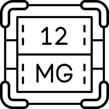 vektör periyodik tablo simgesi.