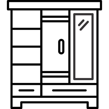 Pencere simgesi. Web için pencere vektör simgesinin özet çizimi