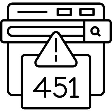 Beyaz arkaplanda izole edilmiş ana hat biçiminde 454 hata simgesi